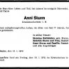 Sturm Anna 1902-1979 Todesanzeige